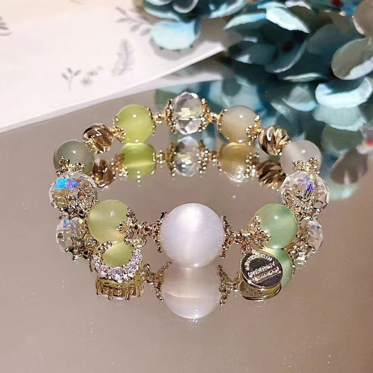 Wholesale Whale Fall Starry Sky Natural Stone Crystal Bracelet ACC-BT-Zhuox002