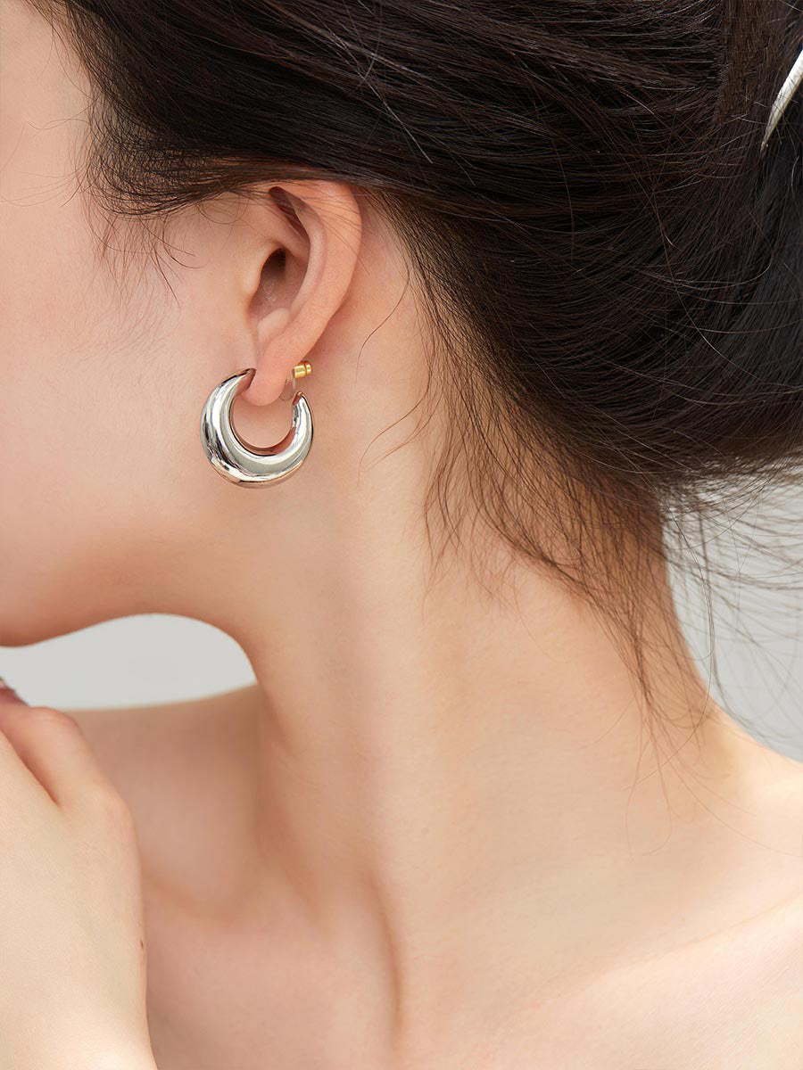 Wholesale Metal Plain French Retro Earrings ACC-ES-HaoWen008