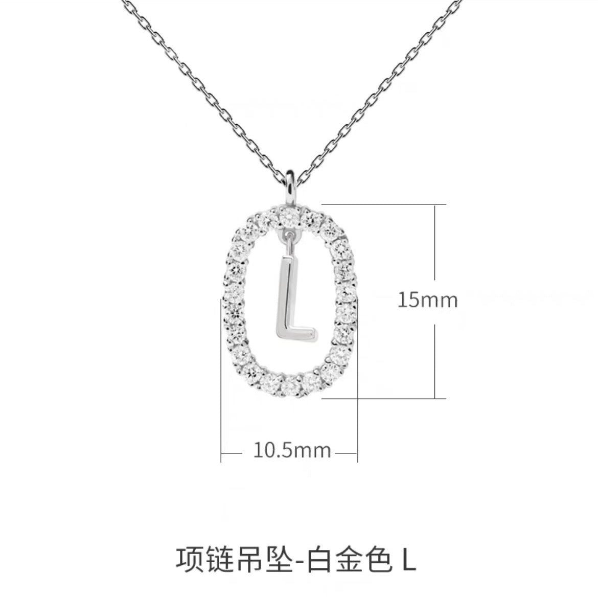 Wholesale Color Diamond Letter Necklace Inlaid with Color Zircon Clavicle Chain Choker Necklace ACC-NE-BYL002