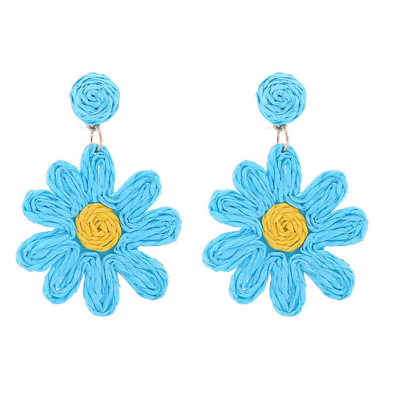 Wholesale Bohemian Handwoven Flower Earrings ACC-ES-CT028
