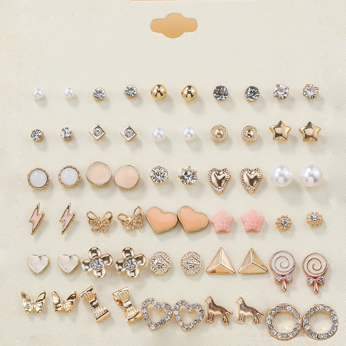 Wholesale 30 pairs/ set of bow flowers starfish butterfly earrings set