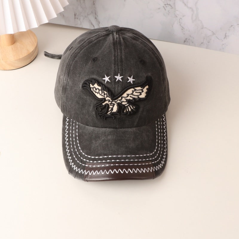 Wholesale Vintage Distressed Hat Washed Denim Cotton Embroidered Baseball Cap ACC-HT-HengBing001