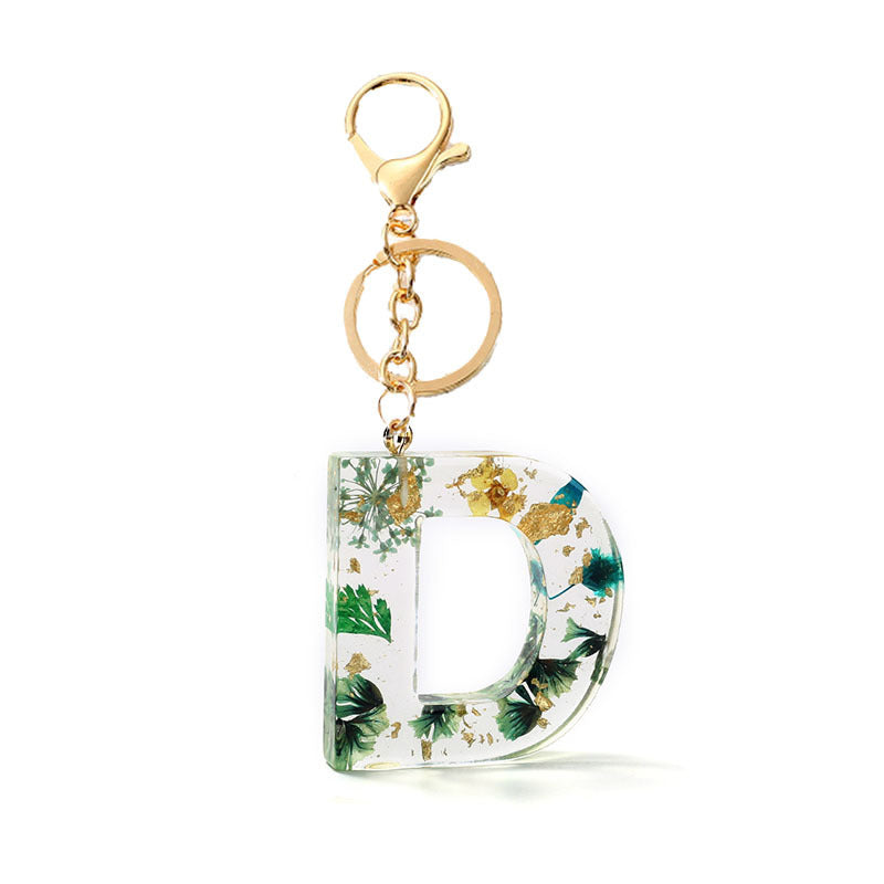 Wholesale Resin English letter keychain