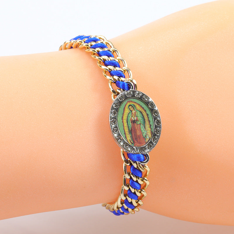 Wholesale  Virgin Mary Woven Bracelet  Hand Rope
