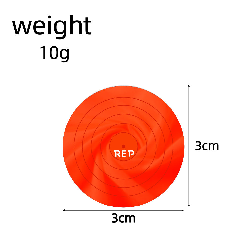 Wholesale  REP record shape red round alloy brooch