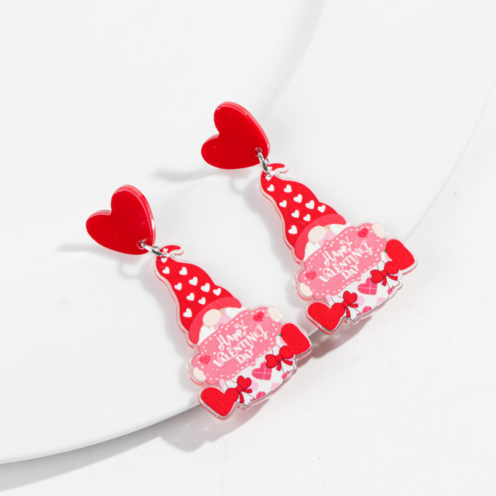 Wholesale Valentine's Day  love heart letters earrings