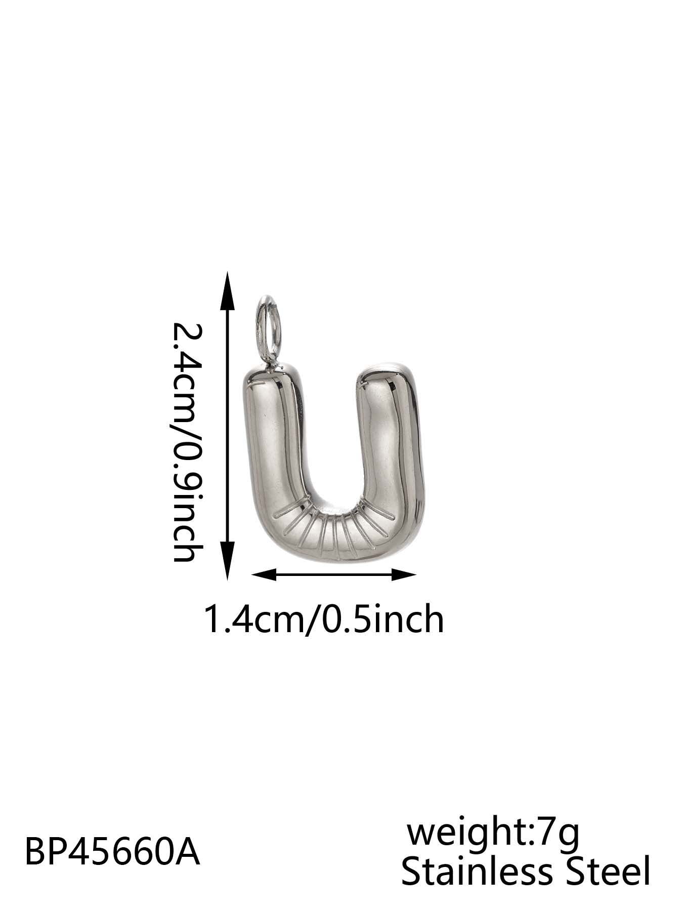 Wholesale Stainless steel bubble 26 letter pendant