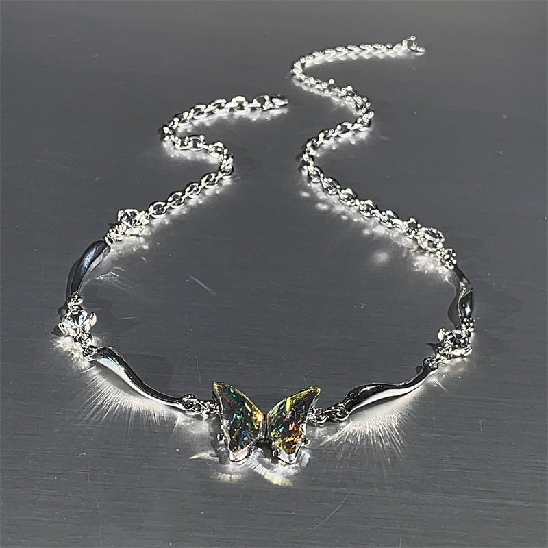 Wholesale Gradient Butterfly Pendant Necklaces Choker Necklaces ACC-NE-Qiuy002