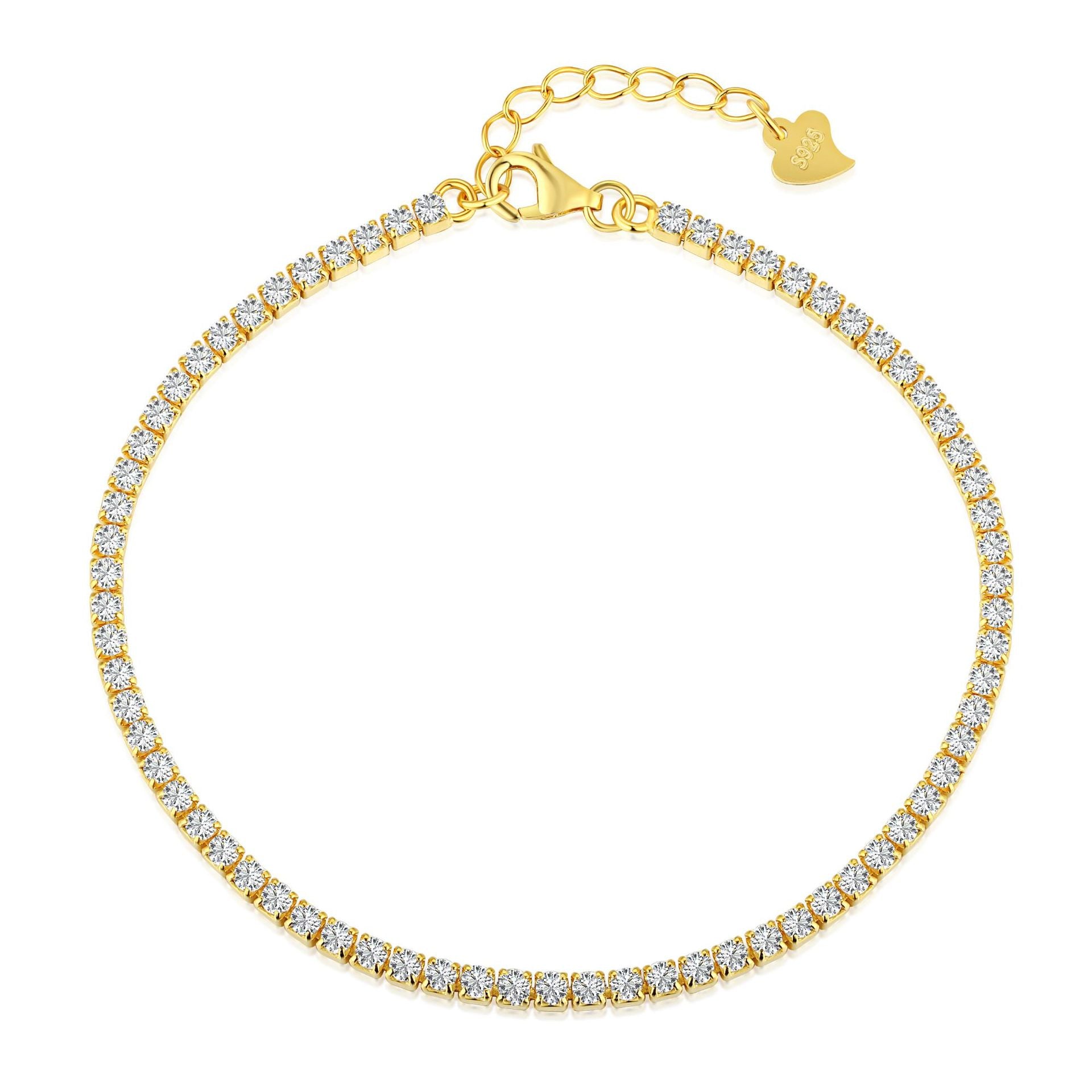 Wholesale Zircon Tennis Bracelet 925 Silver Hidden Clasp Women S Everyday Jewelry Accessory
