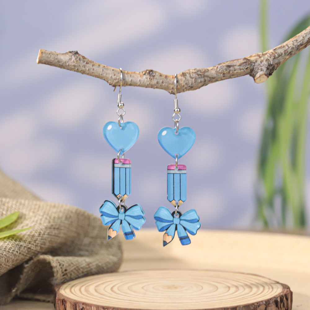 Orecchini acrilici all'ingrosso dell'arco del cuore