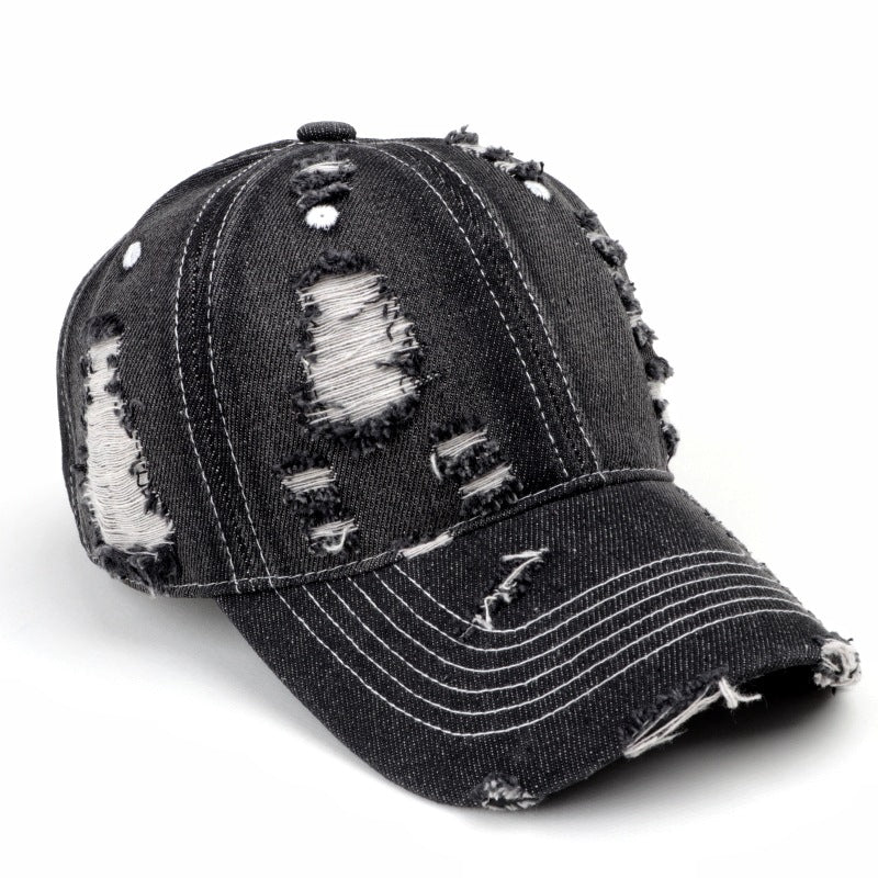 Wholesale Denim Ripped Cotton Caps Baseball Caps ACC-HT-LueLan019