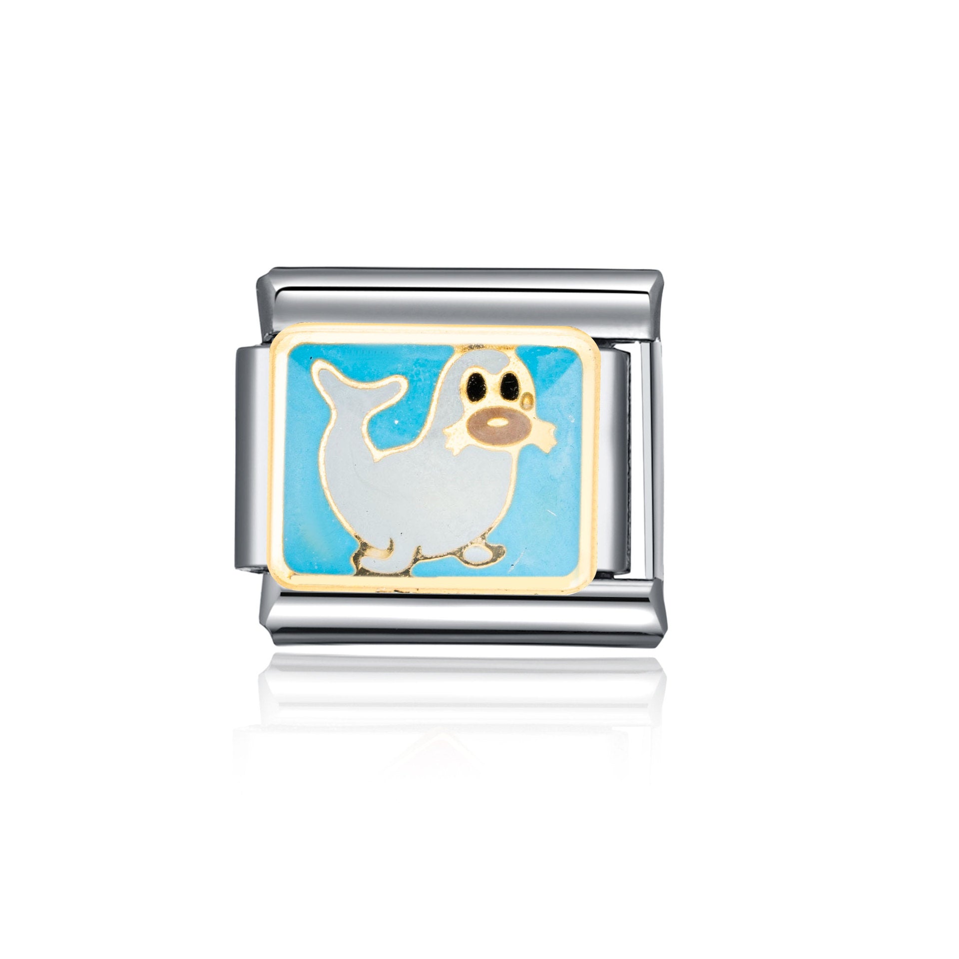 Wholesale Italian Charm Bracelet 9mm DIY Splicing Cute Cartoon Stainless Steel Composable Bracelet