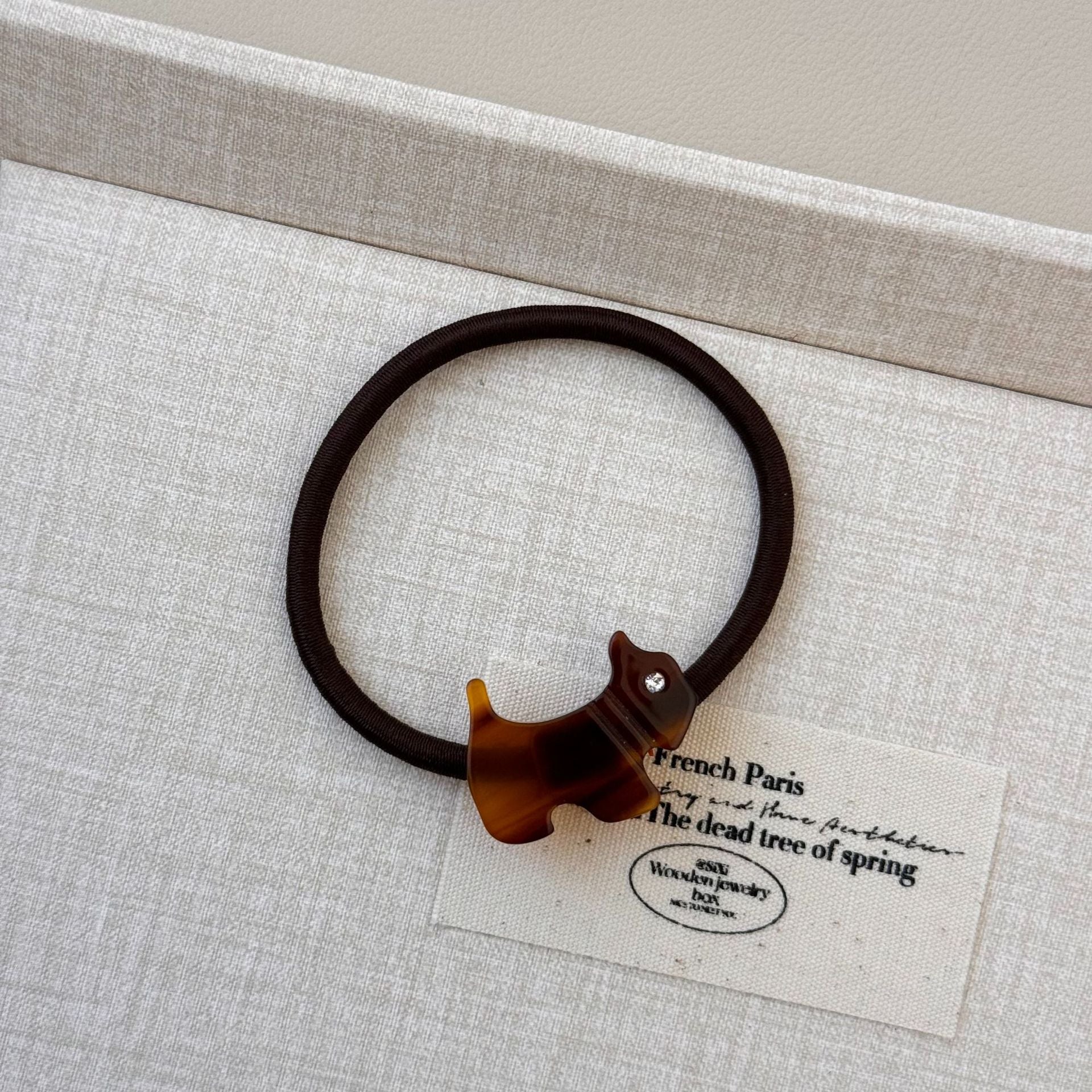 Wholesale Acetate sheet cute cartoon puppy rhinestone hairband