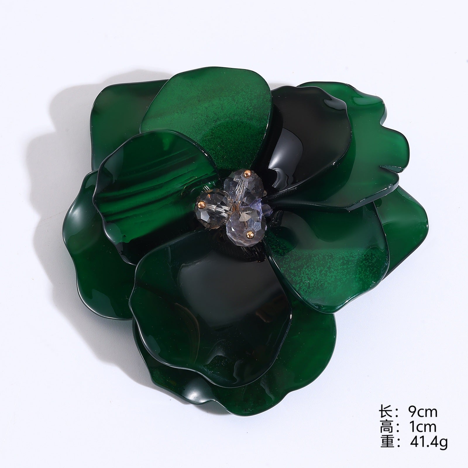 Wholesale Vintage Blue Flower Acrylic Brooch Handmade Women' s Pin Jewelry Accessory