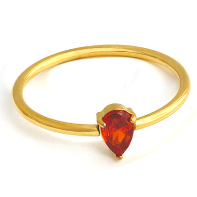 Wholesale 2PCS Steel Titanium Zircon Ring