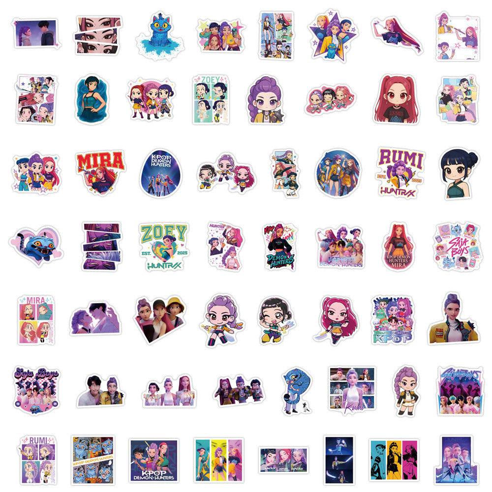 Wholesale 55pcs KPOP stickers DIY waterproof graffiti computer stickers