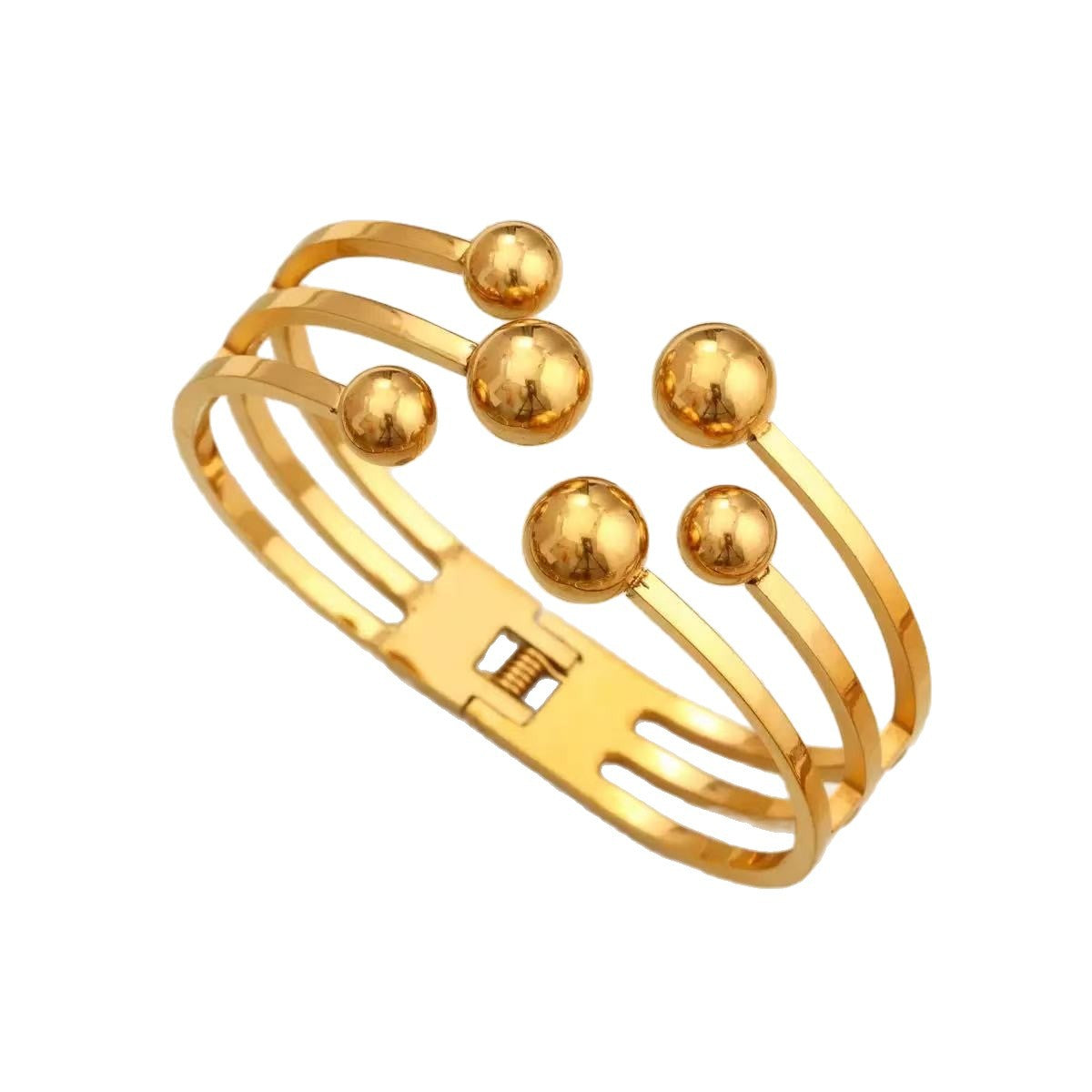 Wholesale Fashion Titanium Steel Gold Bracelet That Does Not Fade