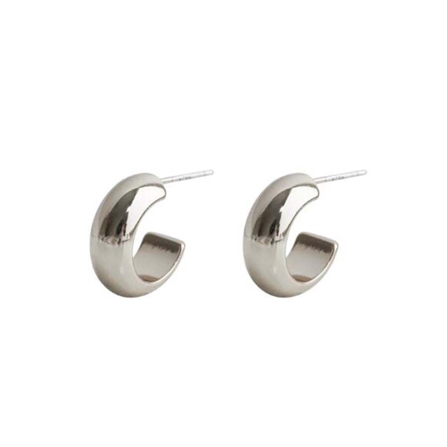 Wholesale Small C- shaped smooth geometric earrings