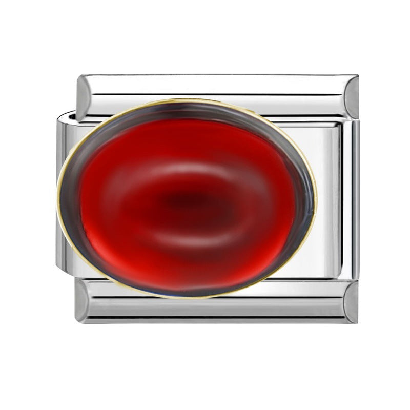 Wholesale Italian modular bracelet 9mm DIY splicing detachable simple pattern stainless steel combinable bracelet