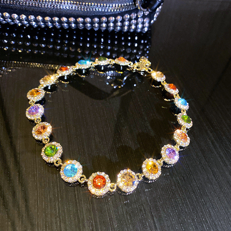 Wholesale Alloy Rhinestone Clavicle Necklace,  Geometric Vintage Style Fashion Jewelry Accessory for Gift