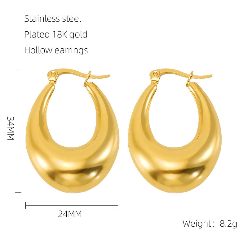 Wholesale stainless steel hollow earrings