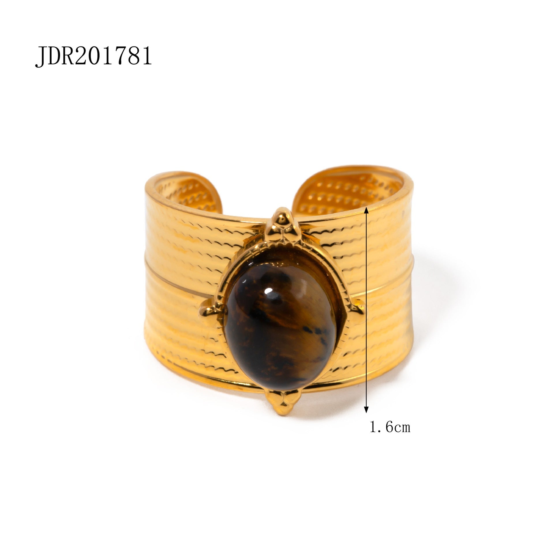 Wholesale Stainless Steel Tiger Eye Stone Ring