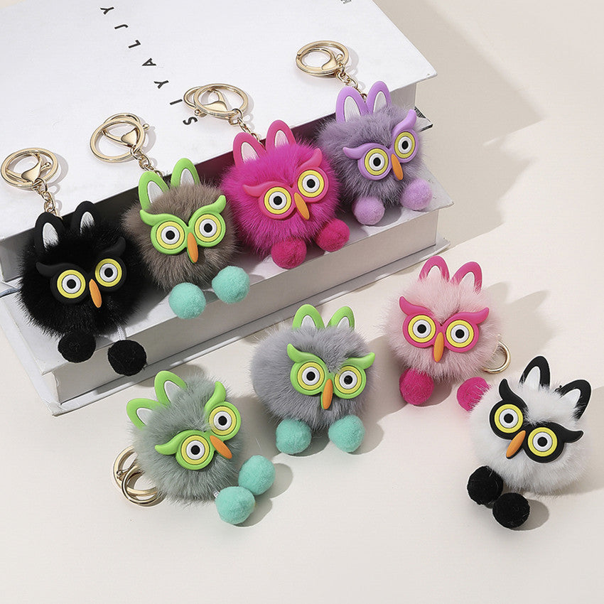 Wholesale Cartoon Plush Owl Keychain Creative Keychain Cute Keychain ACC-KC-RongR022
