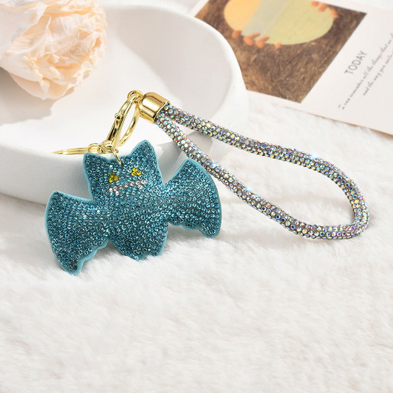 Wholesale  Fashion High-End Hot Diamond Korean Velvet Love Pendant Dog Key Chain