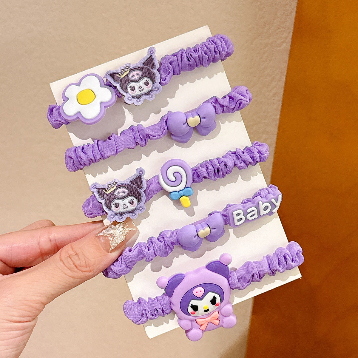Wholesale 5pcs Children's Cartoon Cute Doll Rope Hair Scrunchies ACCVIP-HS-Huidi013