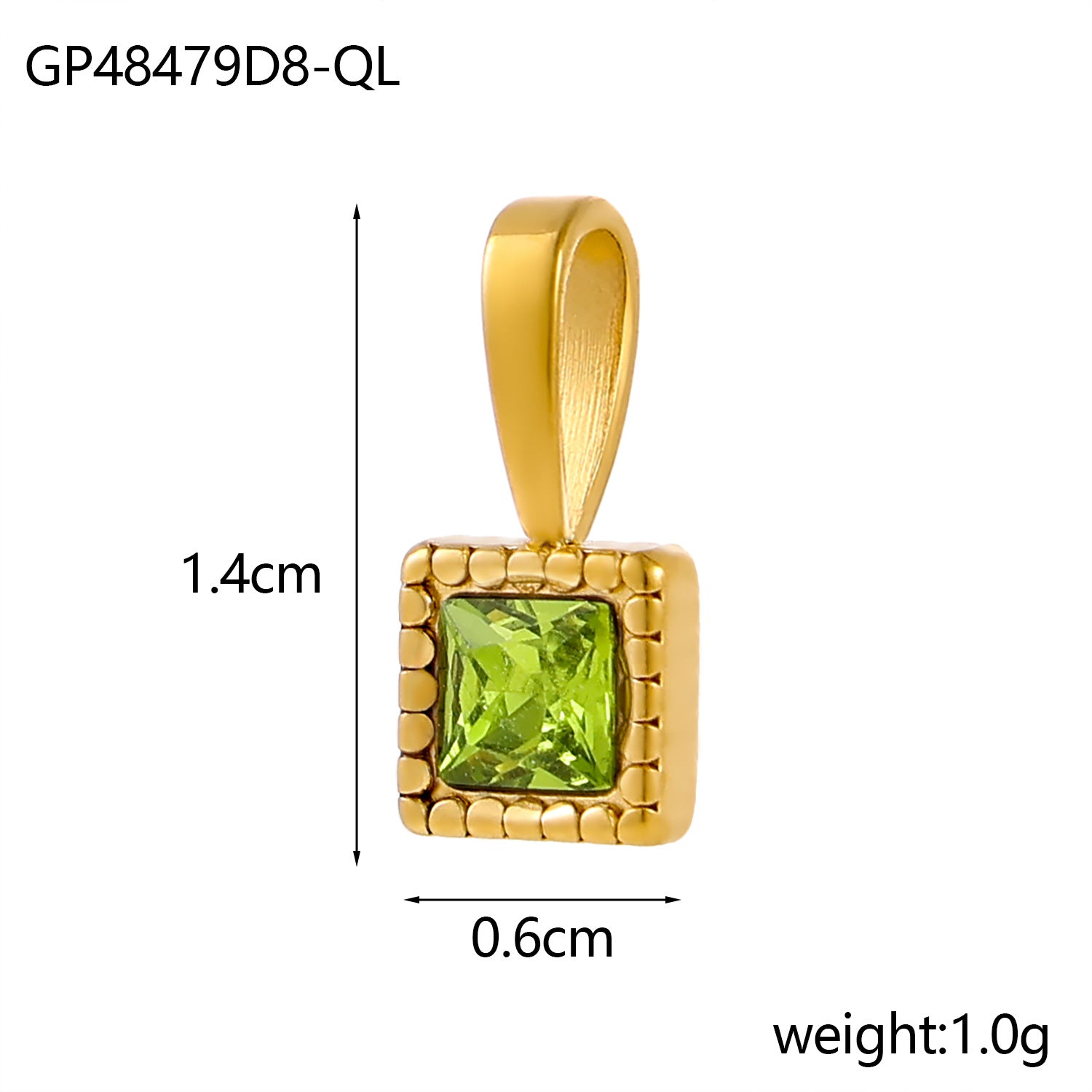Wholesale DIY Colored Zircon Twelve Birthday Stone Pendant