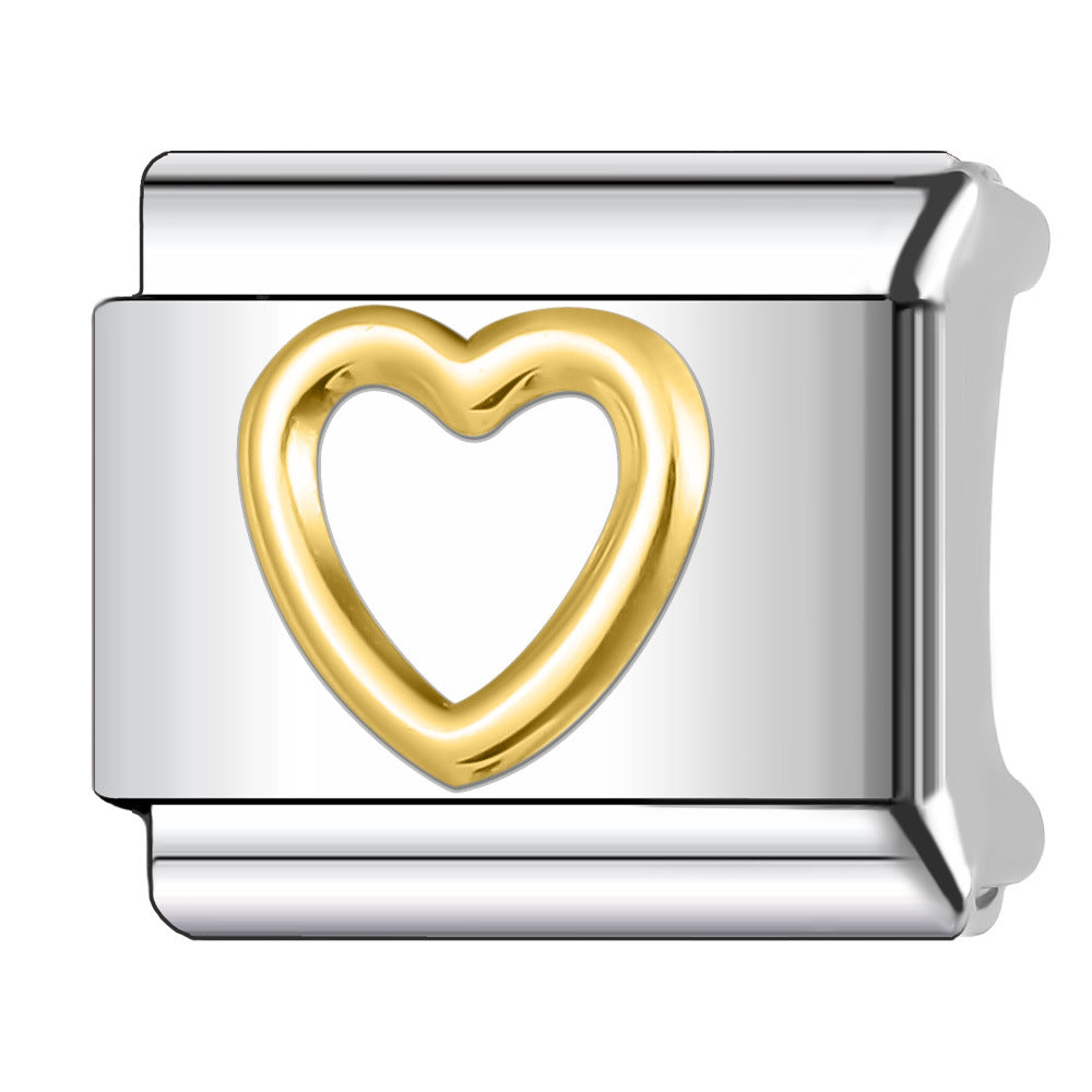 Wholesale 5pcs Italian Charm Bracelet 9mm DIY Splicing Cute Creative Stainless Steel Composable Bracelet