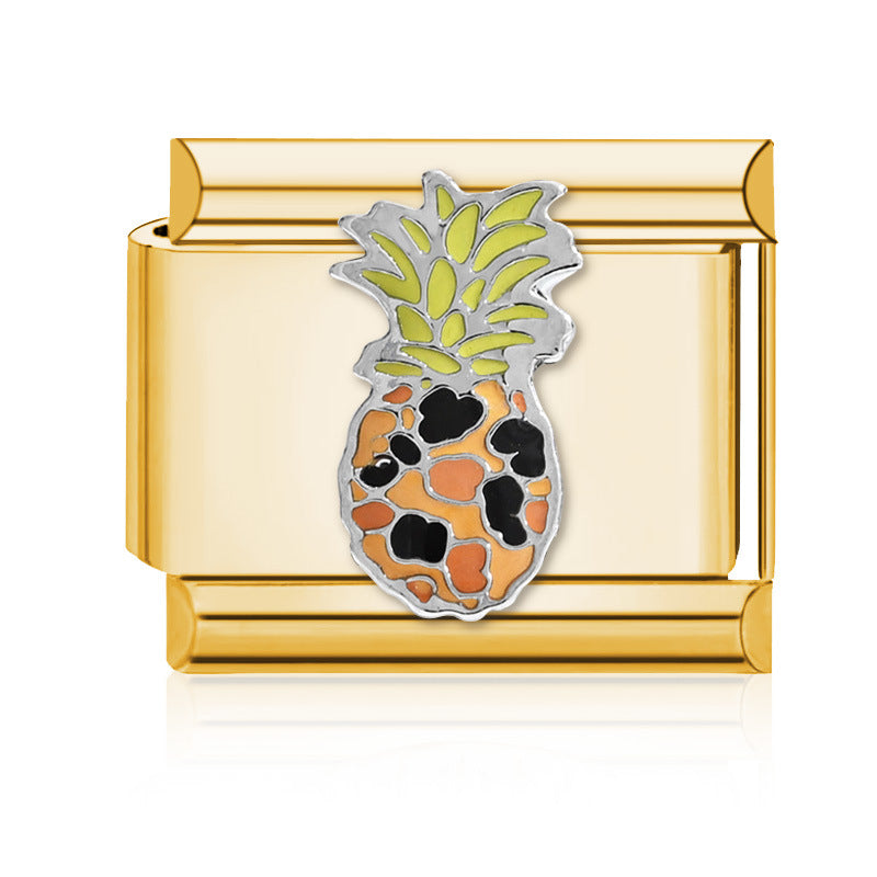 Wholesale 9mm Italian Charm Starter Bracelets DIY Leopard Stainless Steel Composable Bracelet