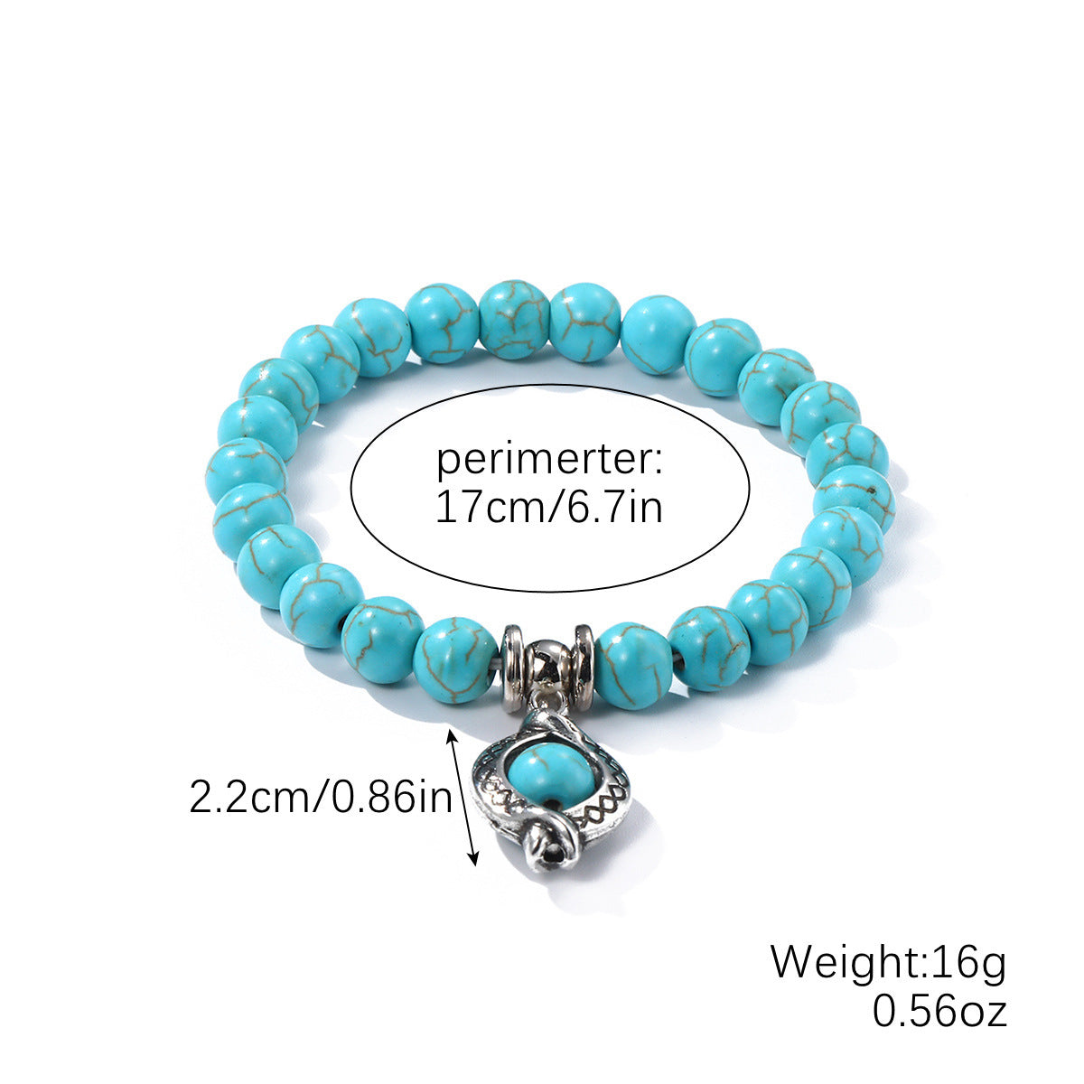 Wholesale  White Turquoise Crystal Women Beaded Bracelet suit Bohemian Turquoise Bracelet