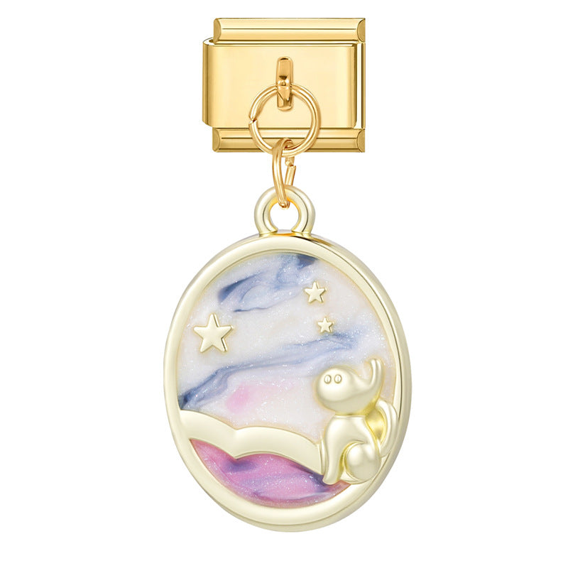 Wholesale Italian Charm Bracelet 9mm DIY Splicing Creative Pendant Stainless Steel Composable Bracelet