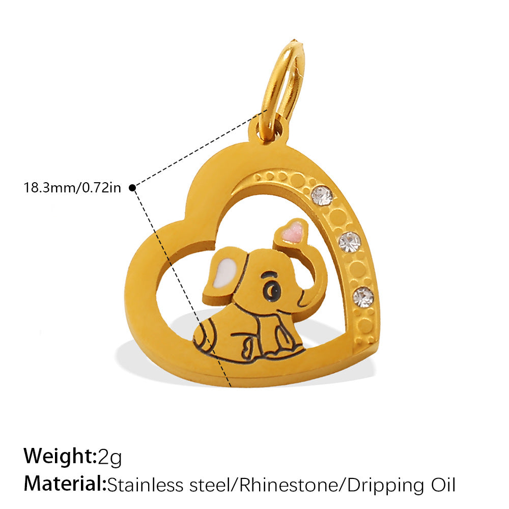 Wholesale Retro Elegant Style DIY Star and Moon Phase Diamond Charms for Jewelry