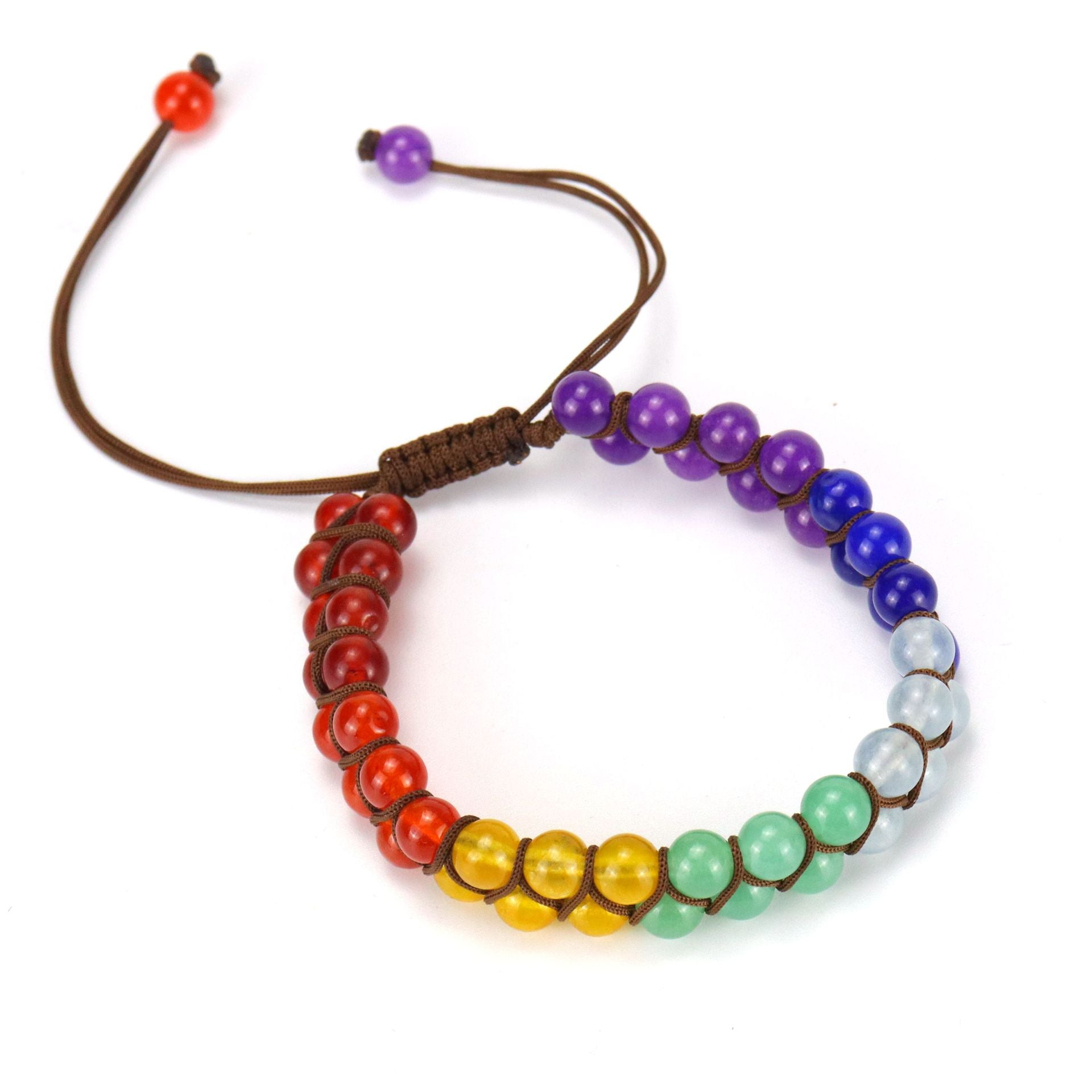 Wholesale Geometric Hand-Woven Amethyst Crystal Double-Layer Women' s Bracelet Fashion Accessory Gift