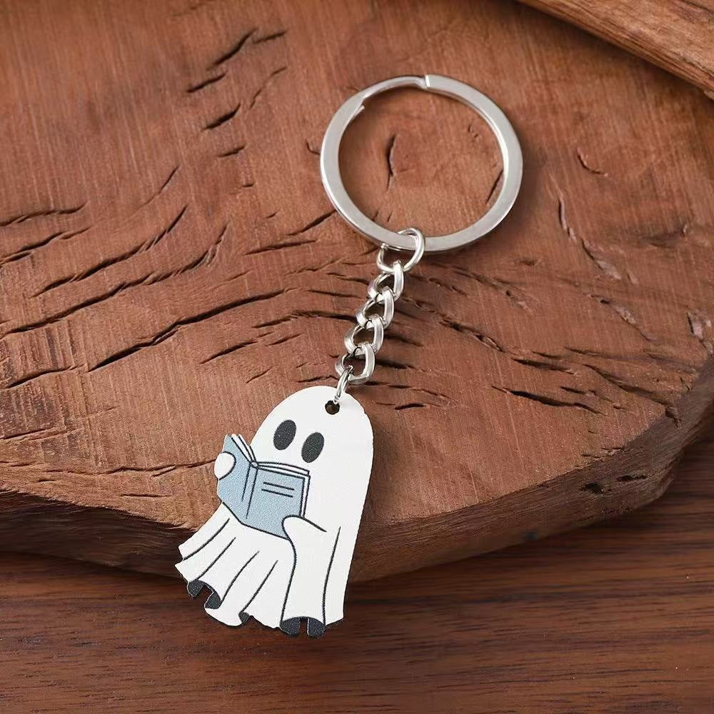 Wholesale Acrylic  Ghost Book Keychain Gift For Book Lovers Resale