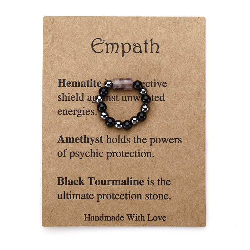 Wholesale Natural Stone Beaded Elastic Ring Handmade Bracelet