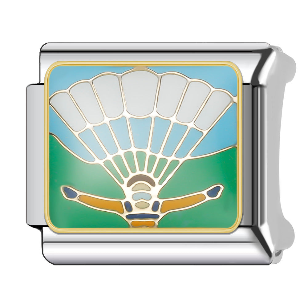 Wholesale Italian Charm Bracelet 9mm DIY Splicing Leisure Sports Stainless Steel Composable Bracelet