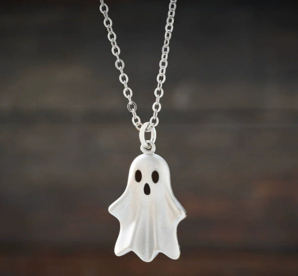 Wholesale  cute funny little ghost earrings and necklace combination set