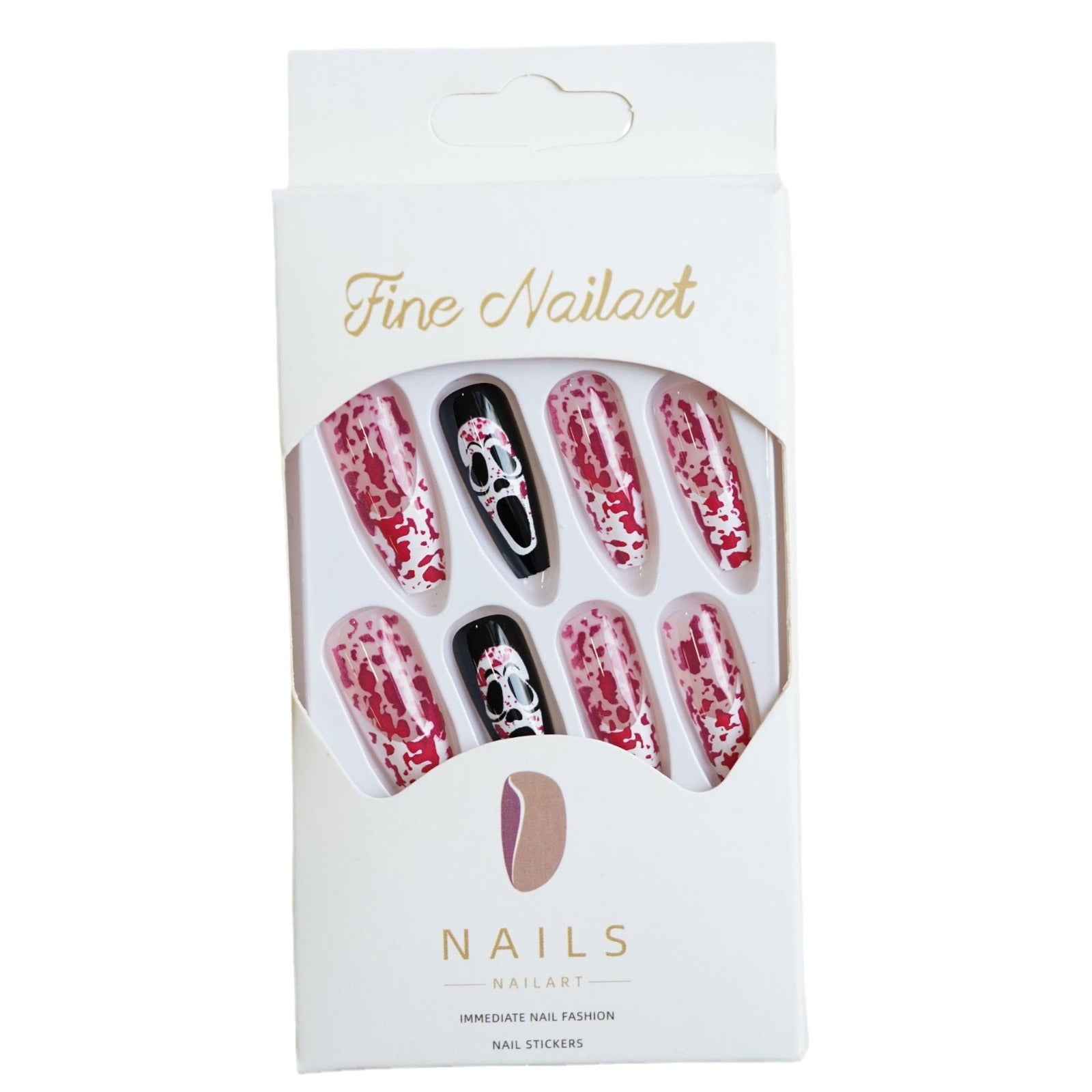 Wholesale 24 Pieces/ box  Blood  Nails Kits Nail Stickers