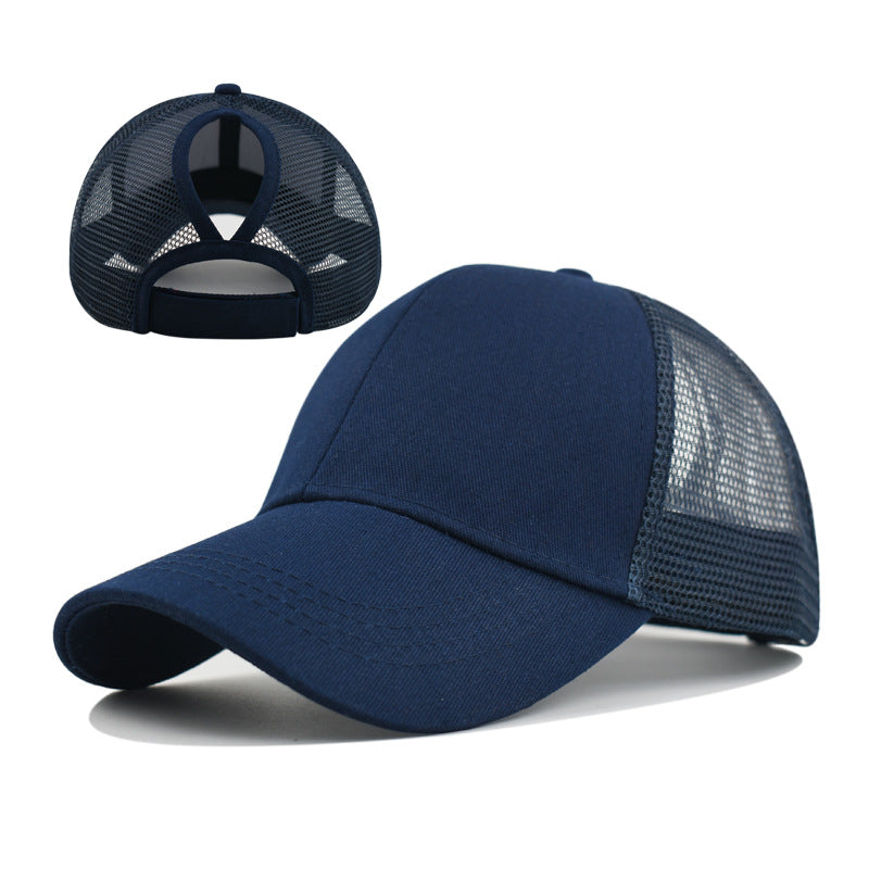 Wholesale Stylish Leopard Print Baseball Cap with Ponytail Hole,  Women' s Mesh Adjustable Hat