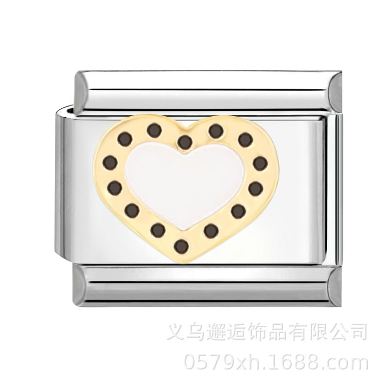 Wholesale Italian Charm Bracelet 9mm DIY Splicing Removable Stainless Steel Composable Bracelet