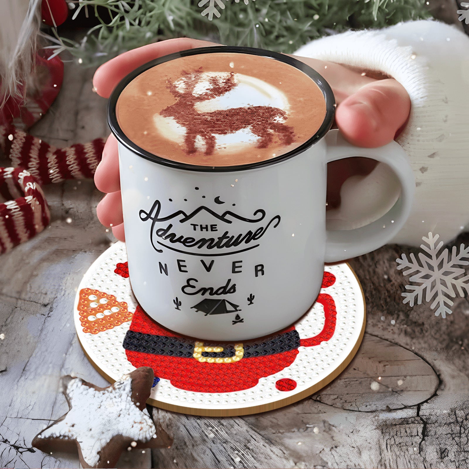 Wholesale Round Diamond Painting Coasters Cup Accessories ACC-CA-FuShun001