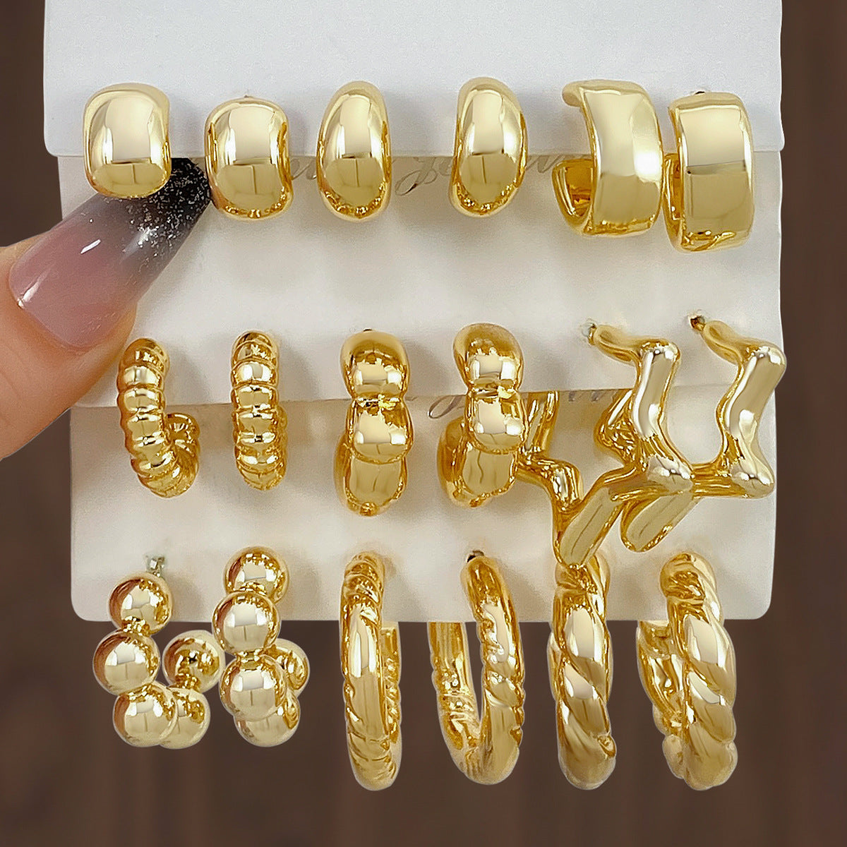 Wholesale Double twist earring set