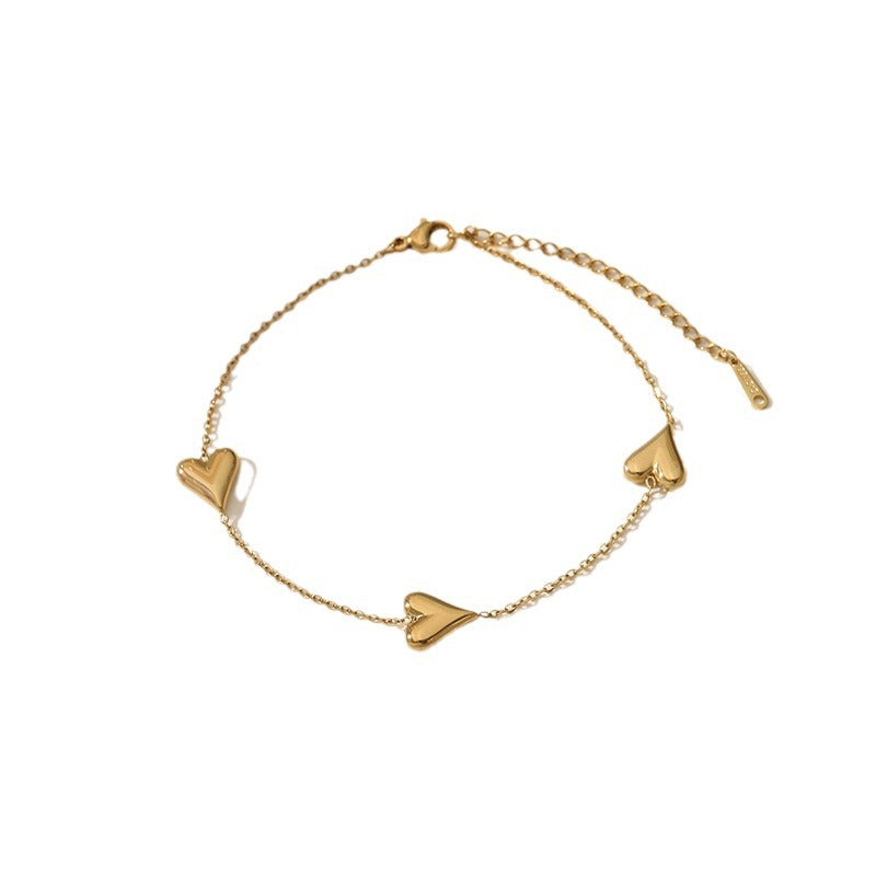 Wholesale Titanium Steel Love Bracelet White Chic Everyday Jewelry for Women