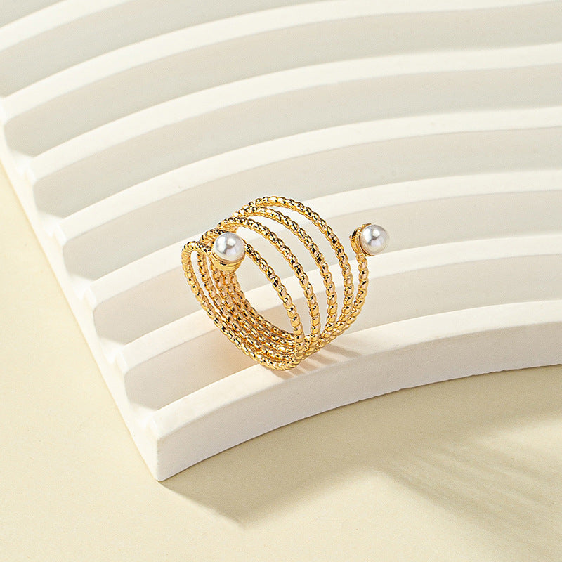Wholesale  Fashion Ring Women' s Simple Ring Adjustable Coil Ring All-match Jewelry