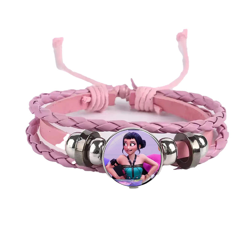 Wholesale  Black Braided Leather Bracelet kpop