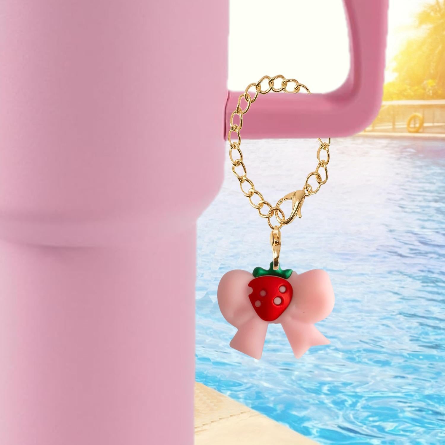 Wholesale Bow Crown Soft Rubber Hanging Chain Cup Accessories Chain ACC-CA-XieJi001