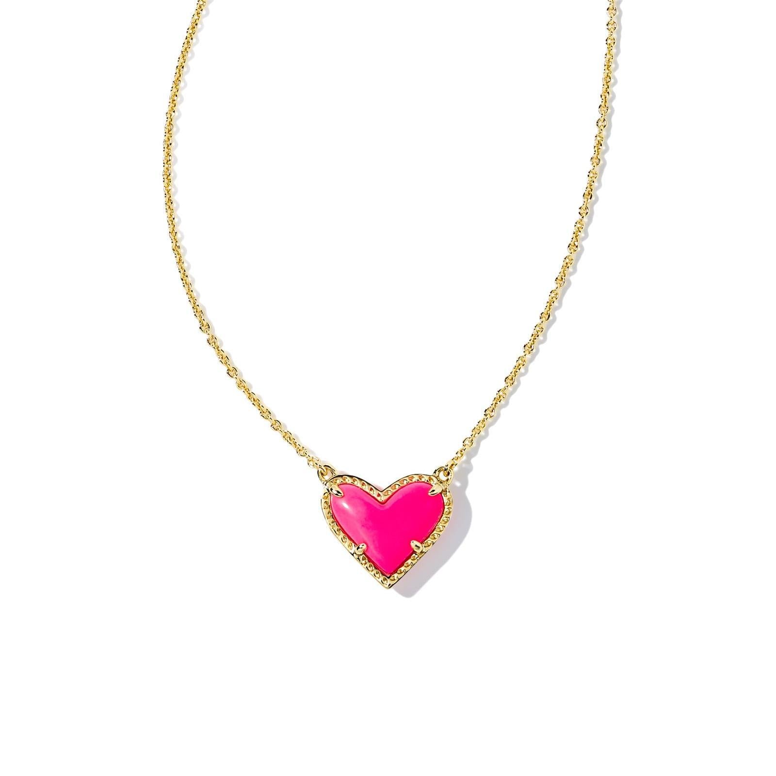 Wholesale  Heart Shaped Necklace  Adjustable Peach Heart Natural Stone  Accessories